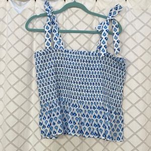 J.Crew Summer Bow Tie Top - Size L- NWT